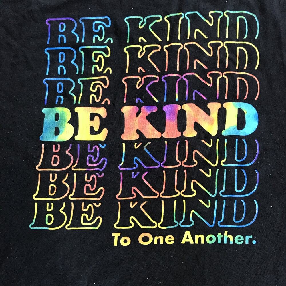ODM Vintage Style Be Kind To One Another Rainbow Graphic T Shirt 3XL XXXL